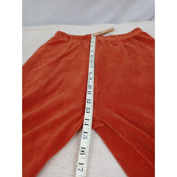 Talbots Corduroy Leggings Pants L Rust Orange‎ Stretch Pull On Cottagecore Boho - Picture 5 of 7